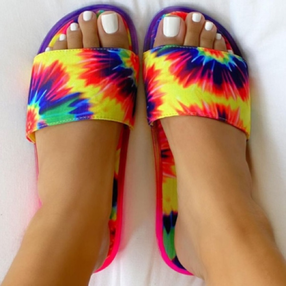 Tie dye slides